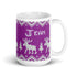 Scandinavian Moose Mug, Knitting Name Mug, Christmas Sweater Mug